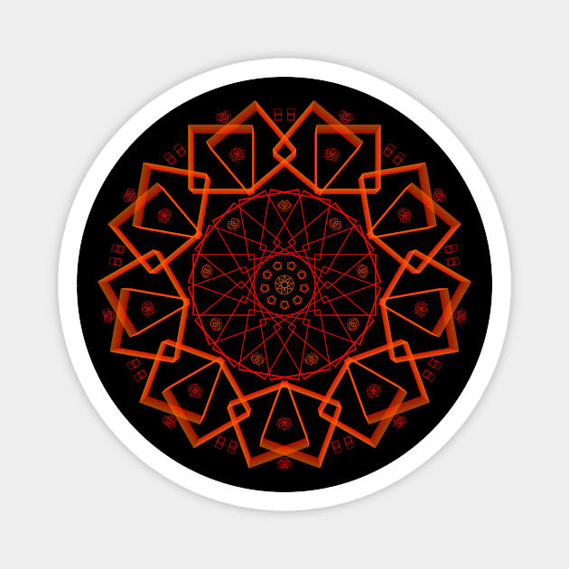 Abstract Mandala Geometry Fractal Sacred Yoga Art Mantra Good Vibe Magnet by twizzler3b